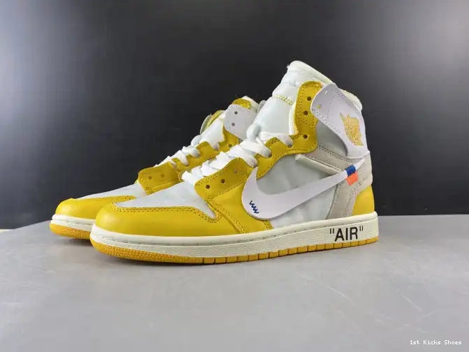 1 AQ0818-149 Air Jordan x Off-White Powder Yellow-Cone NRG Dark White 0524